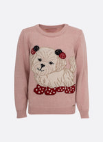 Blusa Tricot Cachorrinho Pompom Cristal