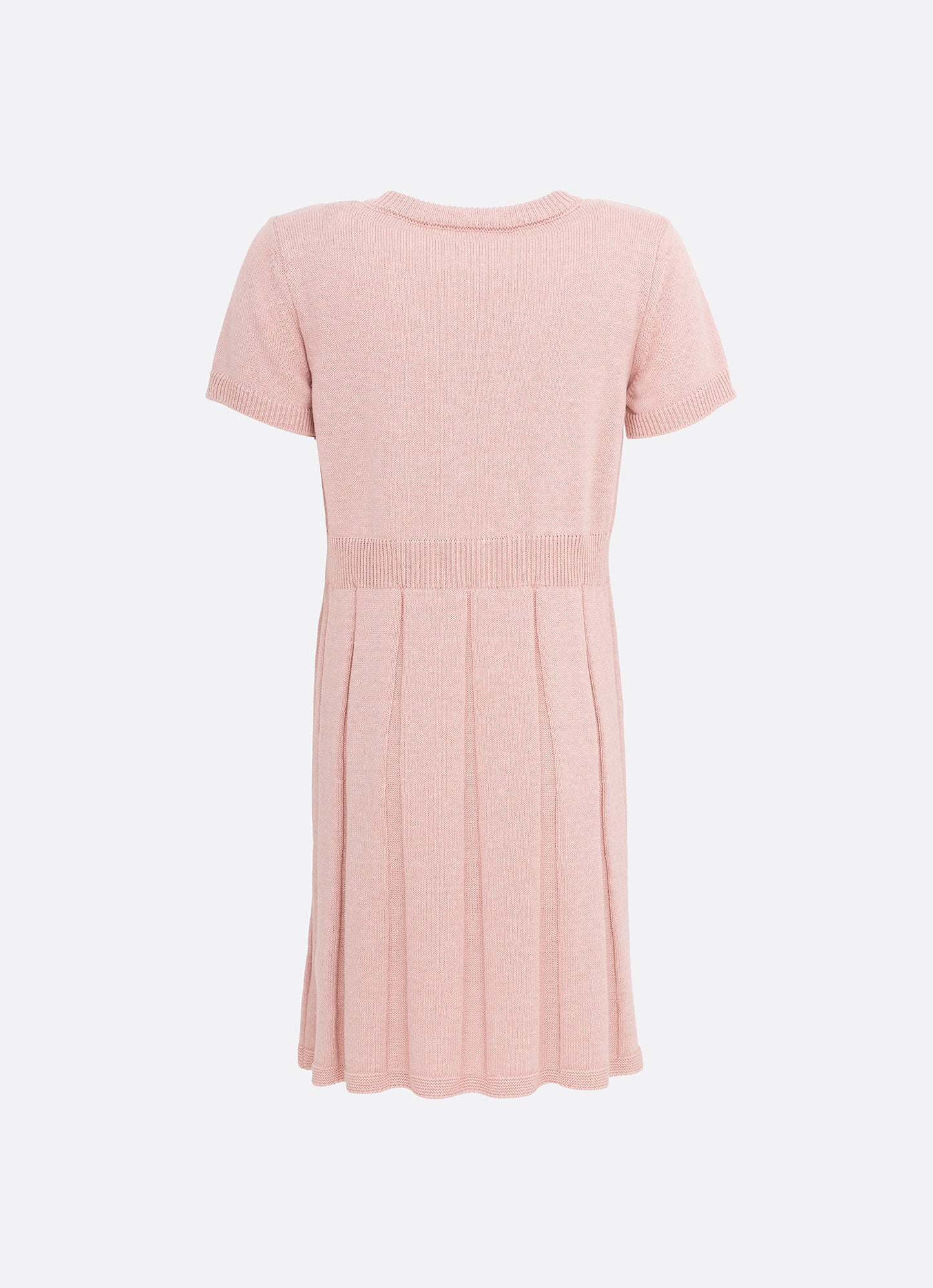 Vestido Tricot Laço Cristal Saia Plissada