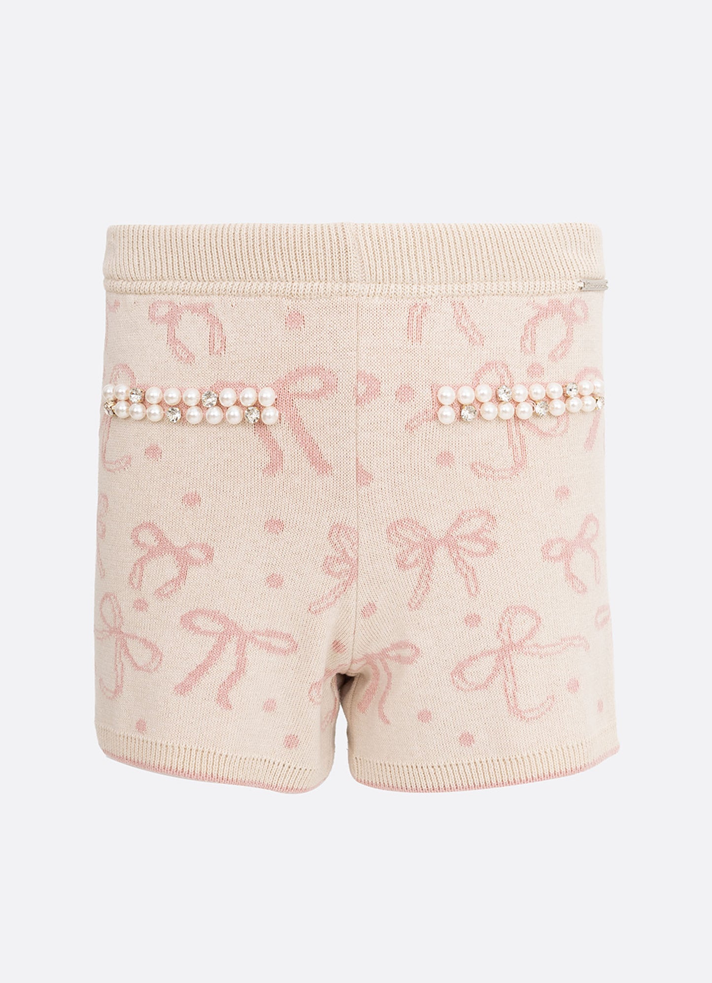 Short Tricot Multi Laços Bolsos Bordados