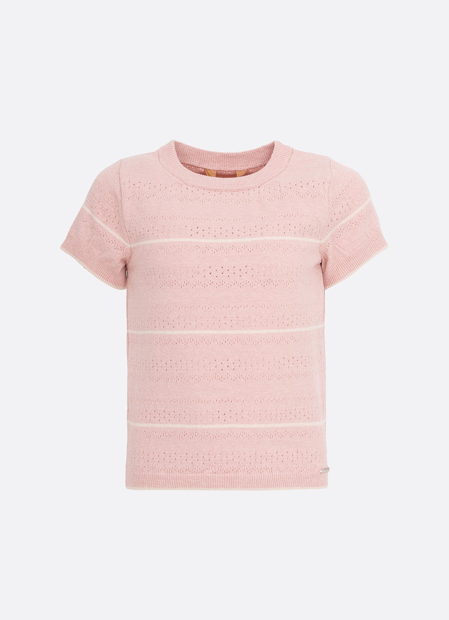 Blusa Tricot Manga Curta Mix de Pontos