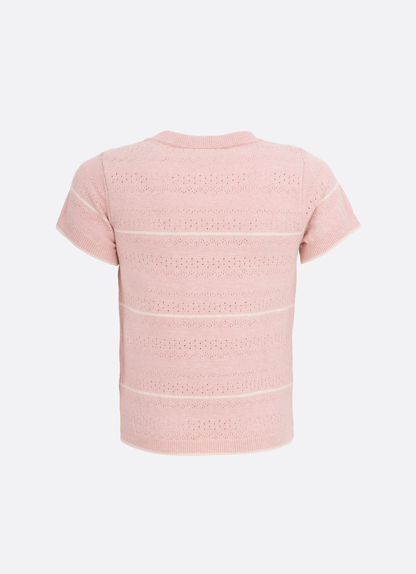 Blusa Tricot Manga Curta Mix de Pontos