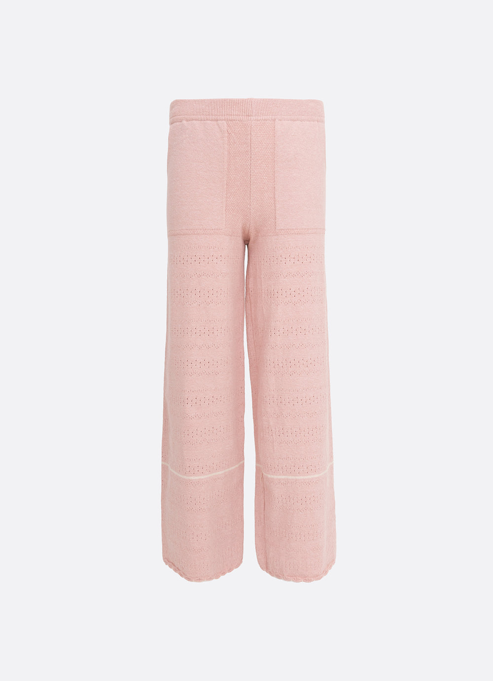 Calça Tricot Reta Mix de Pontos