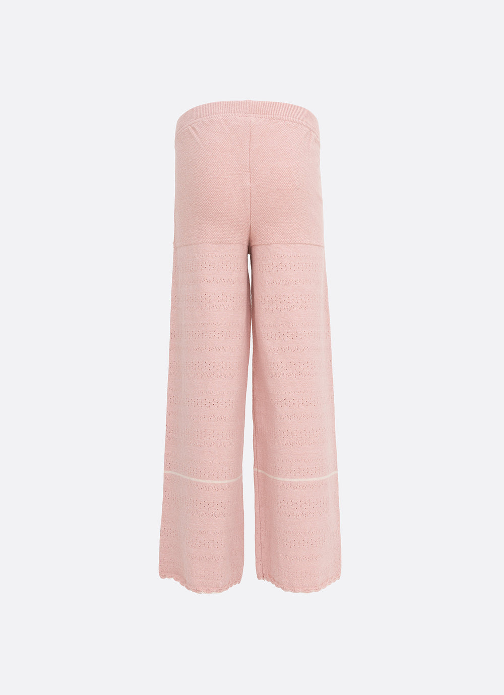Calça Tricot Reta Mix de Pontos