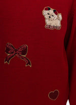 Blusa Tricot Patches Cachorrinhos