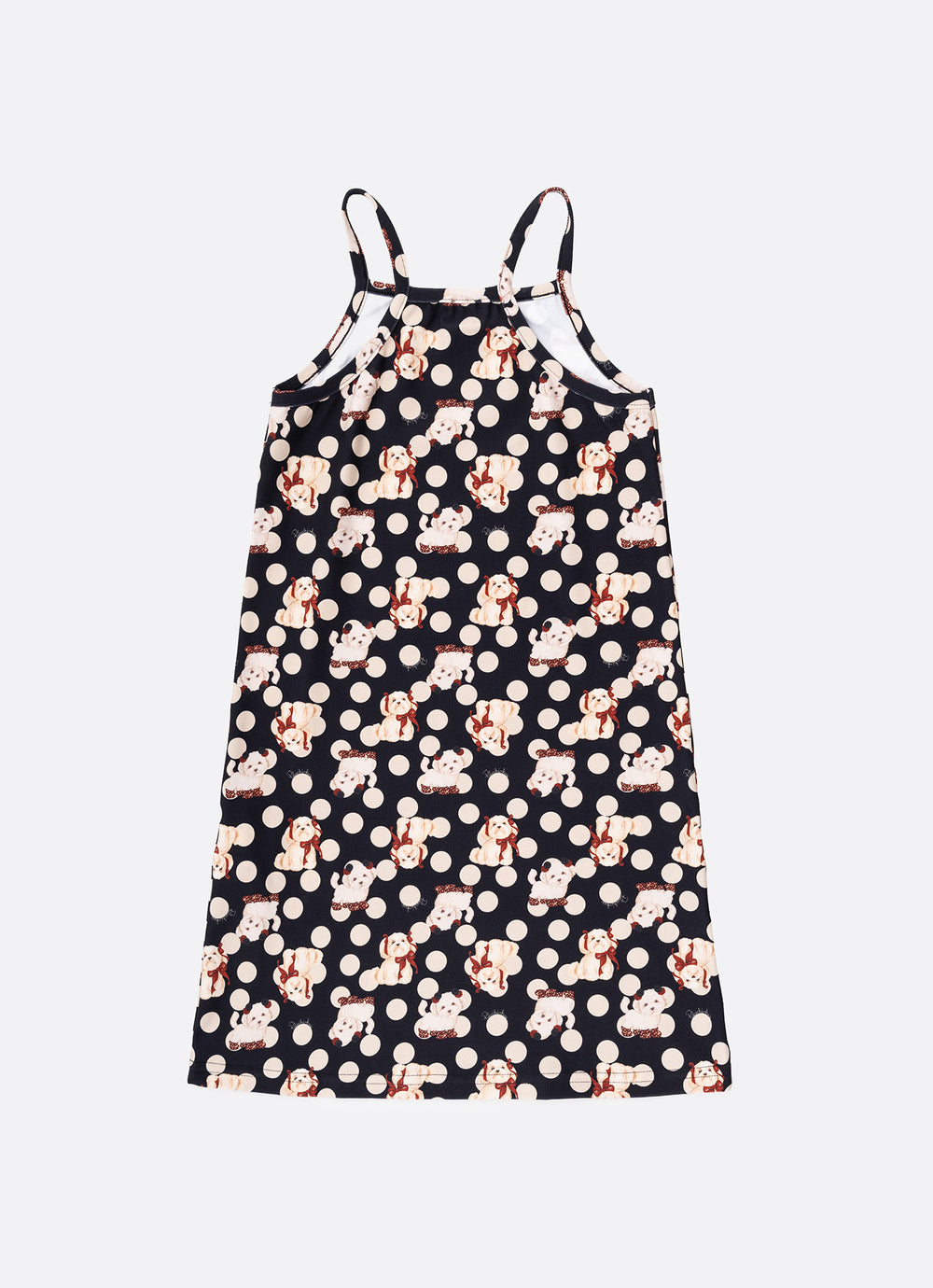 Vestido Light Estampa Poá Tule Babados