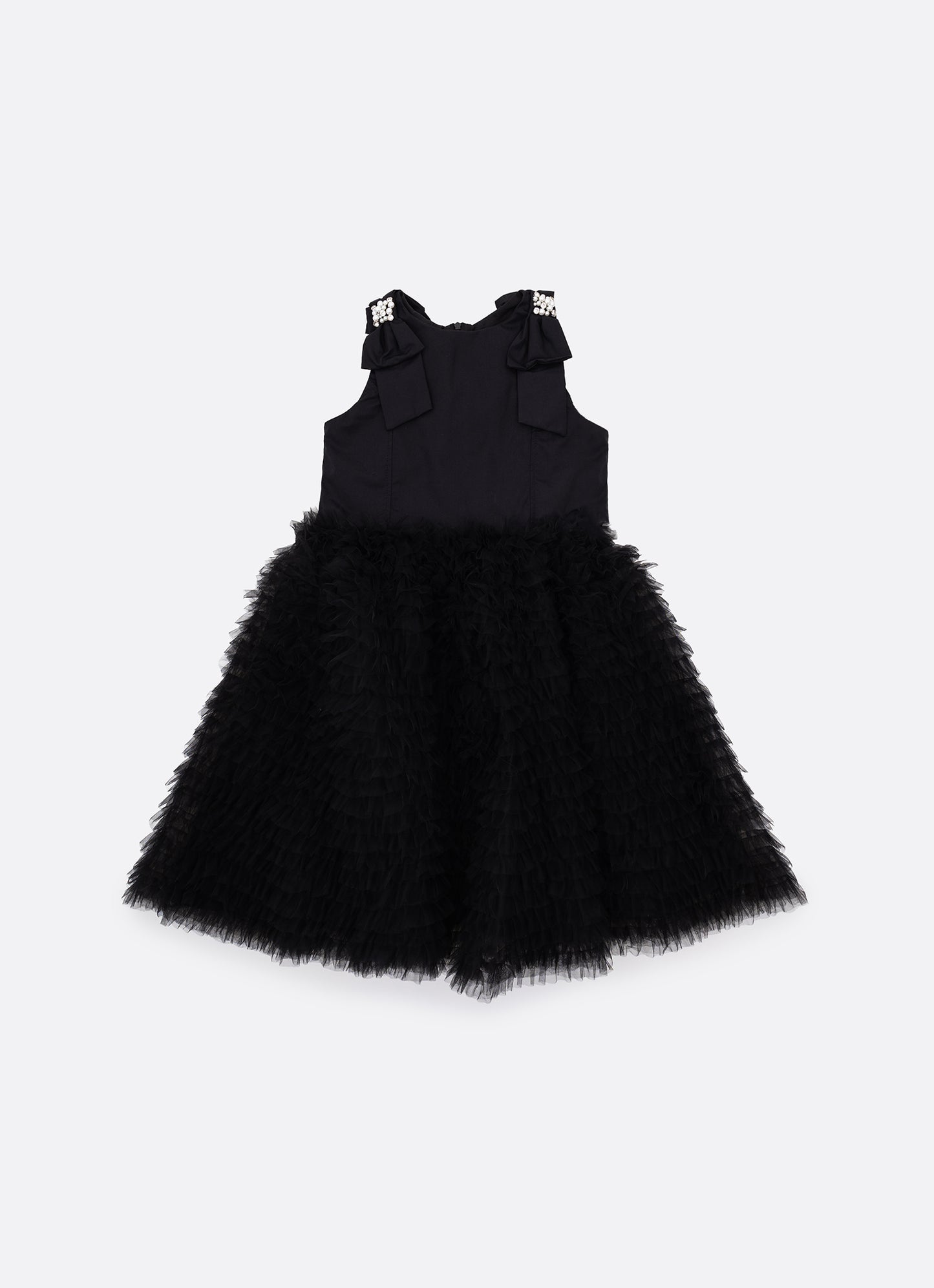 Vestido Festa Saia Tule Maxi Laço