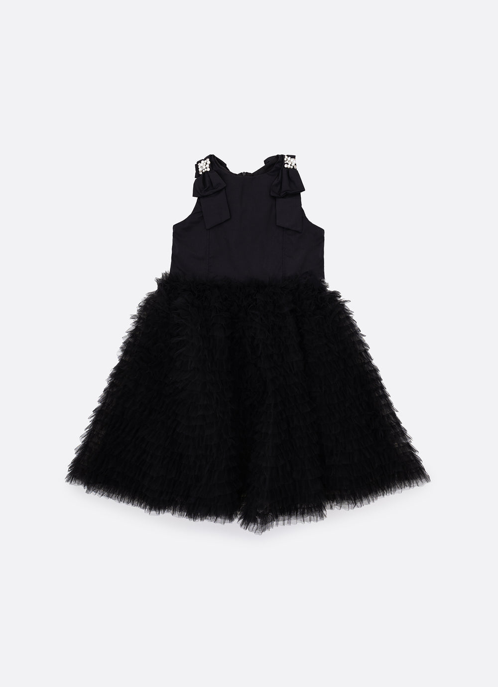 Vestido Festa Saia Tule Maxi Laço