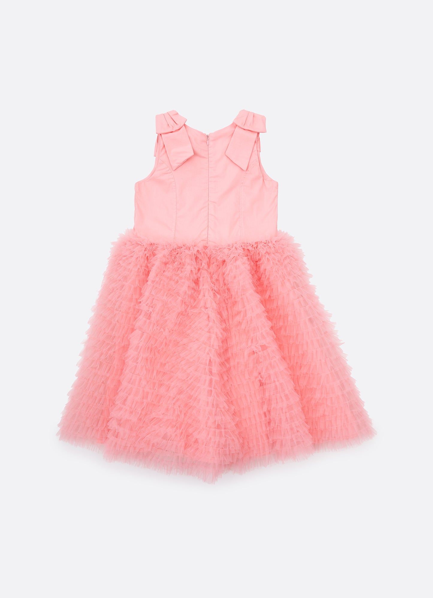 Vestido Festa Saia Tule Maxi Laço