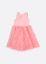 Vestido Festa Saia Tule Maxi Laço