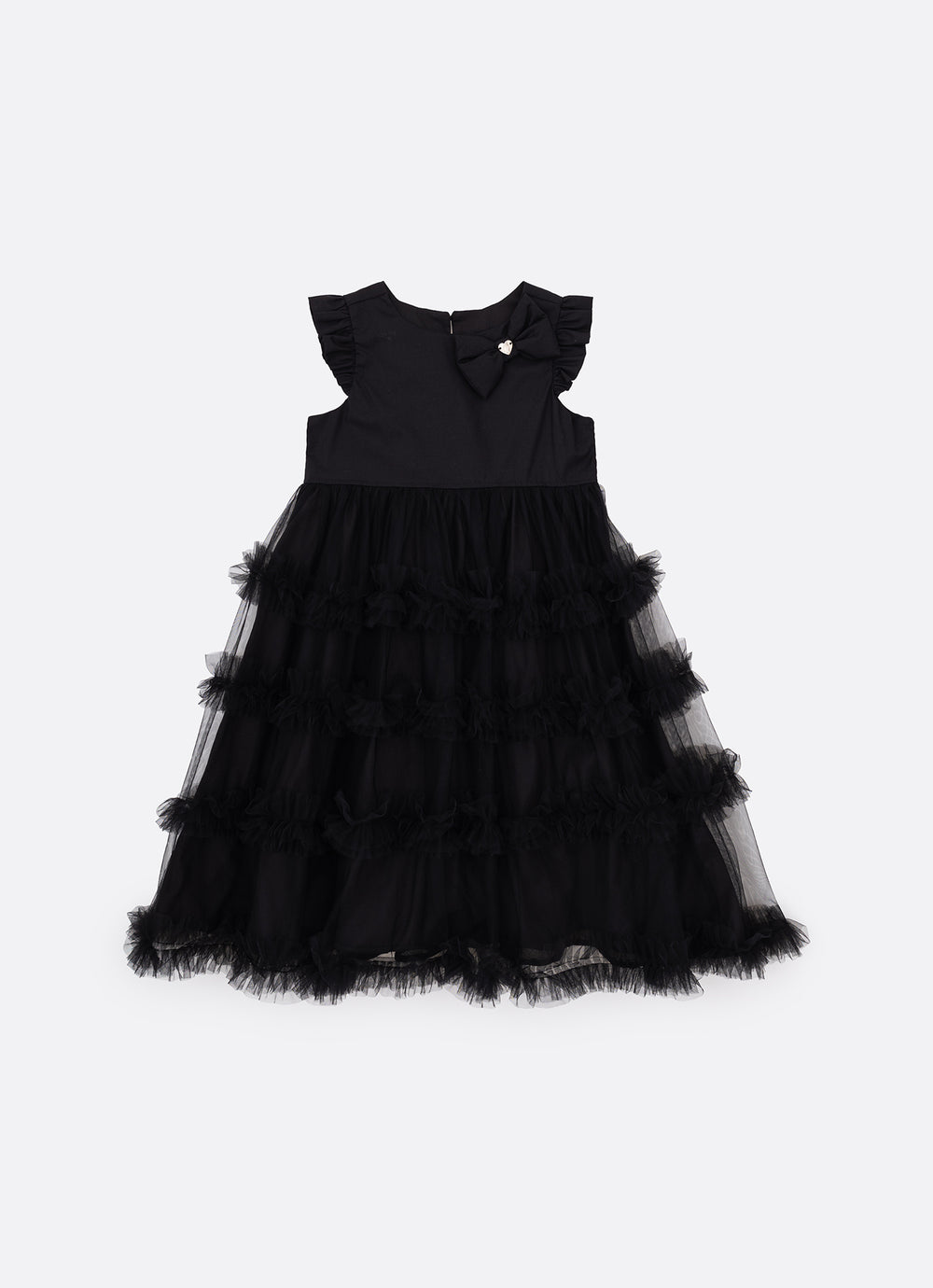 Vestido Festa Tricoline Saia Tule Fru Fru