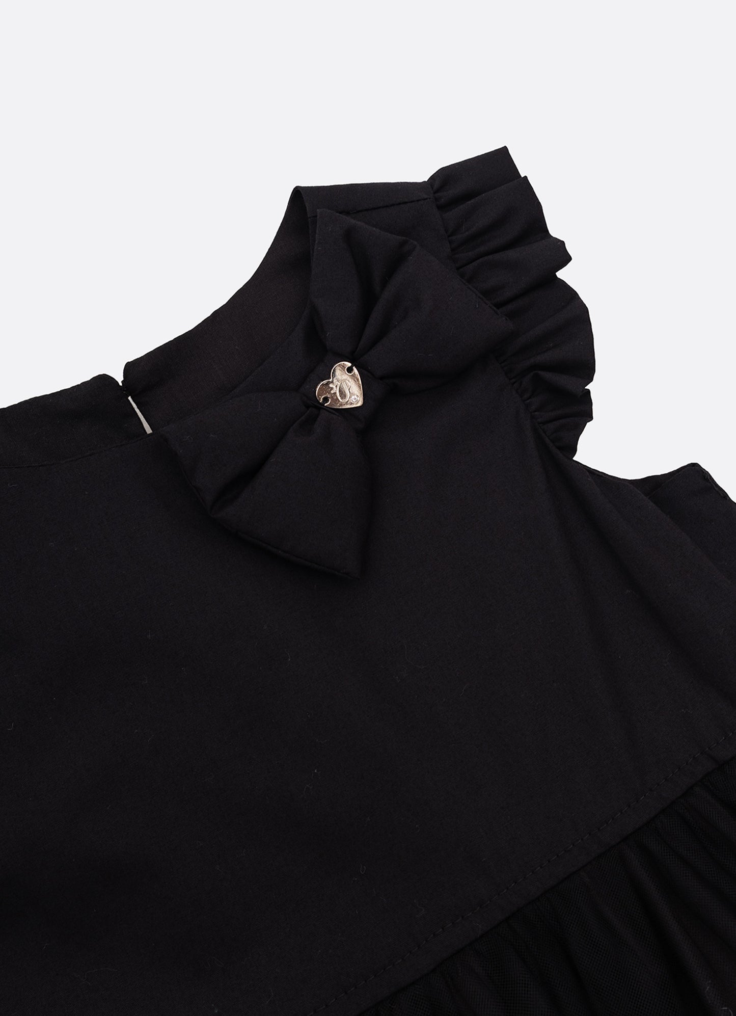 Vestido Festa Tricoline Saia Tule Fru Fru