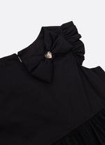 Vestido Festa Tricoline Saia Tule Fru Fru