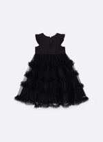 Vestido Festa Tricoline Saia Tule Fru Fru