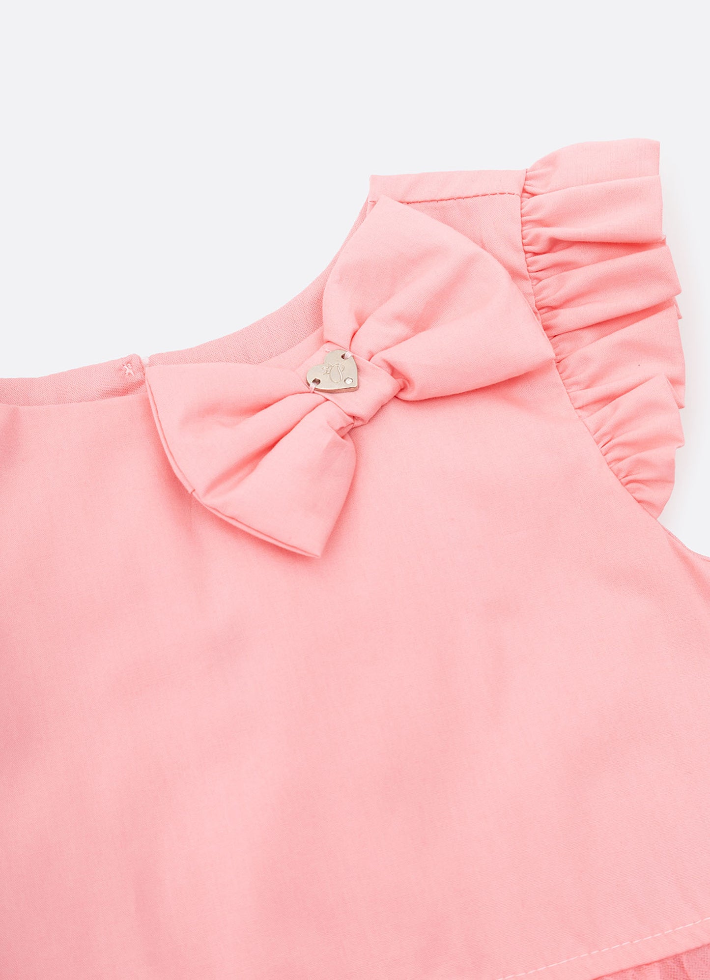 Vestido Festa Tricoline Saia Tule Fru Fru