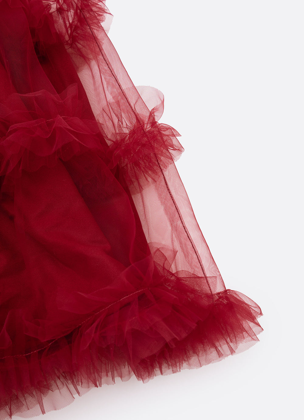 Vestido Festa Tricoline Saia Tule Fru Fru