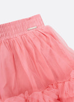 Saia Short Tule Babados Fru Fru Barra