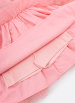 Saia Short Tule Babados Fru Fru Barra