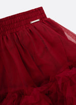 Saia Short Tule Babados Fru Fru Barra