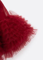 Saia Short Tule Babados Fru Fru Barra