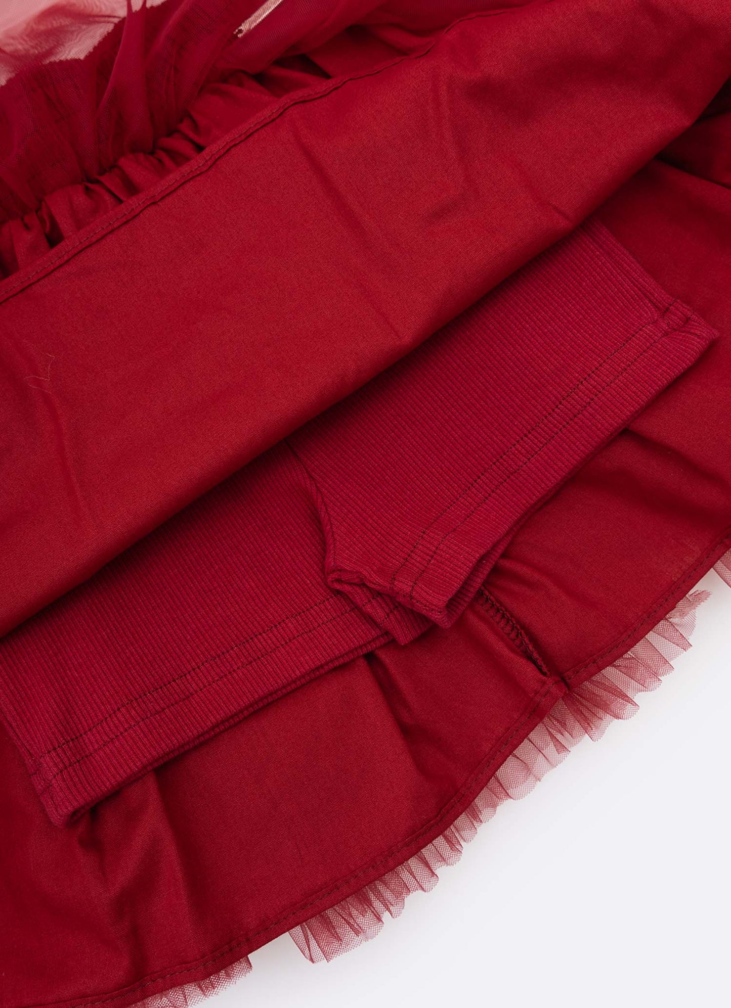 Saia Short Tule Babados Fru Fru Barra