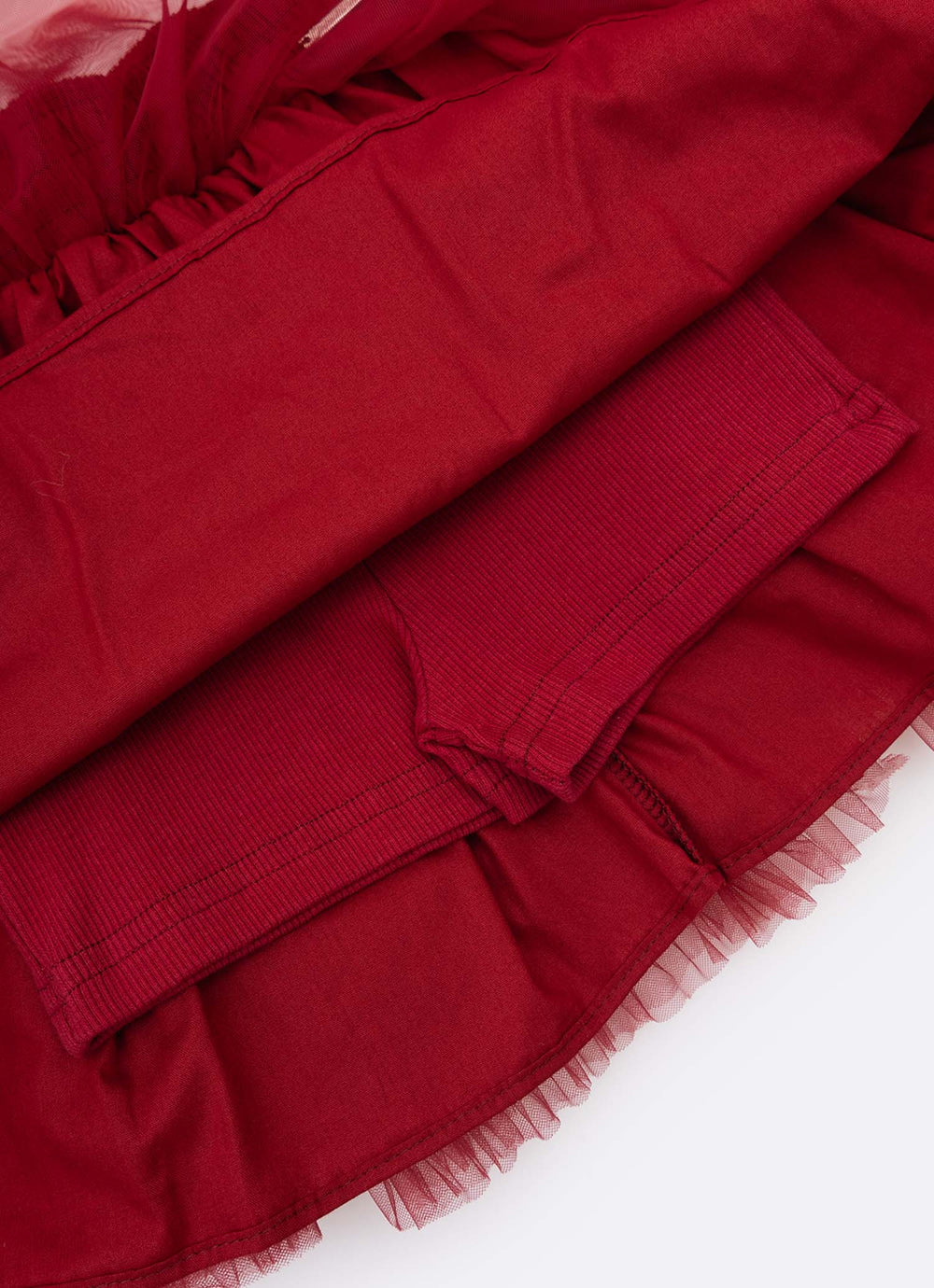 Saia Short Tule Babados Fru Fru Barra