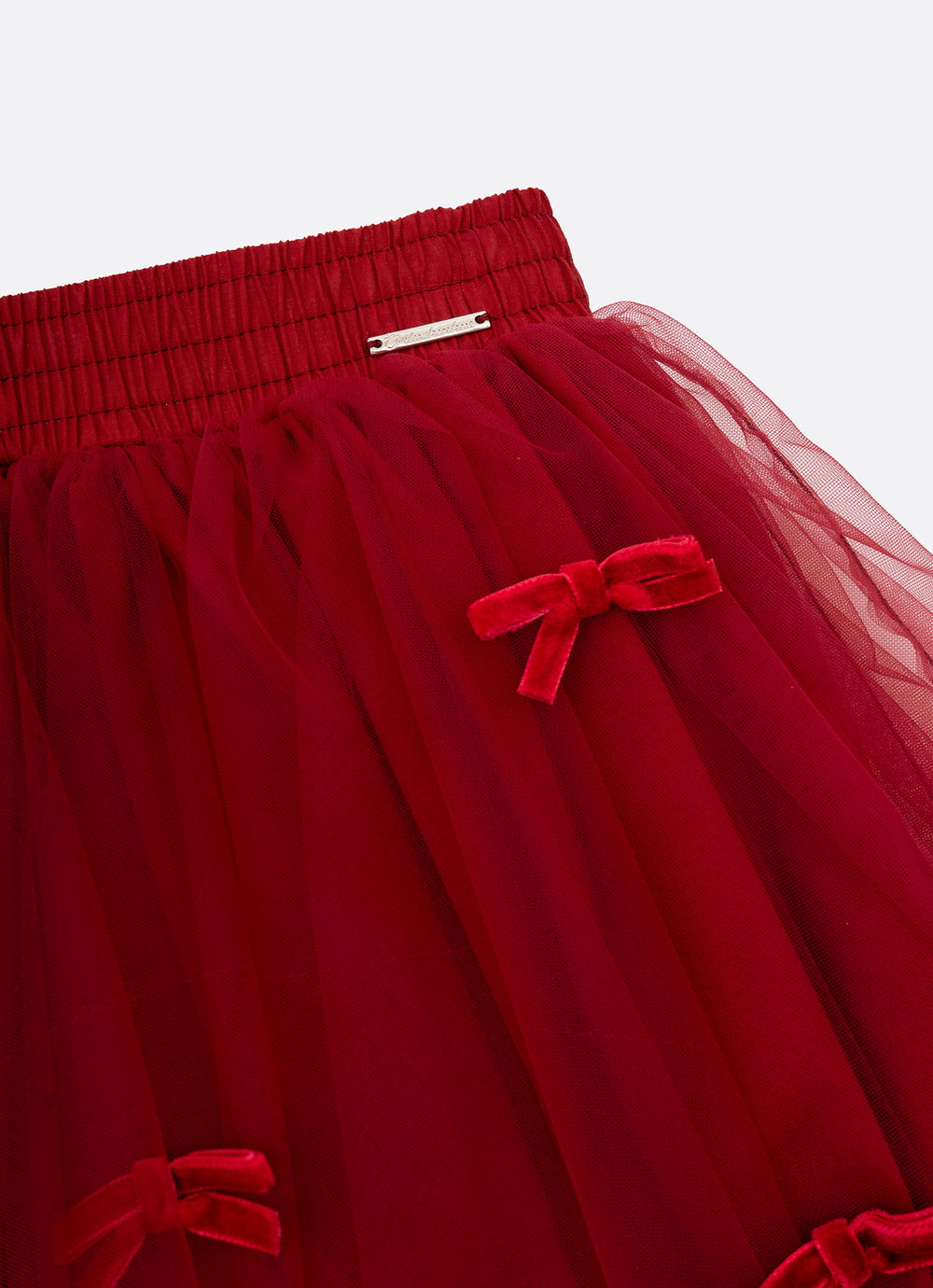 Saia Short Tule Laçinhos Veludo