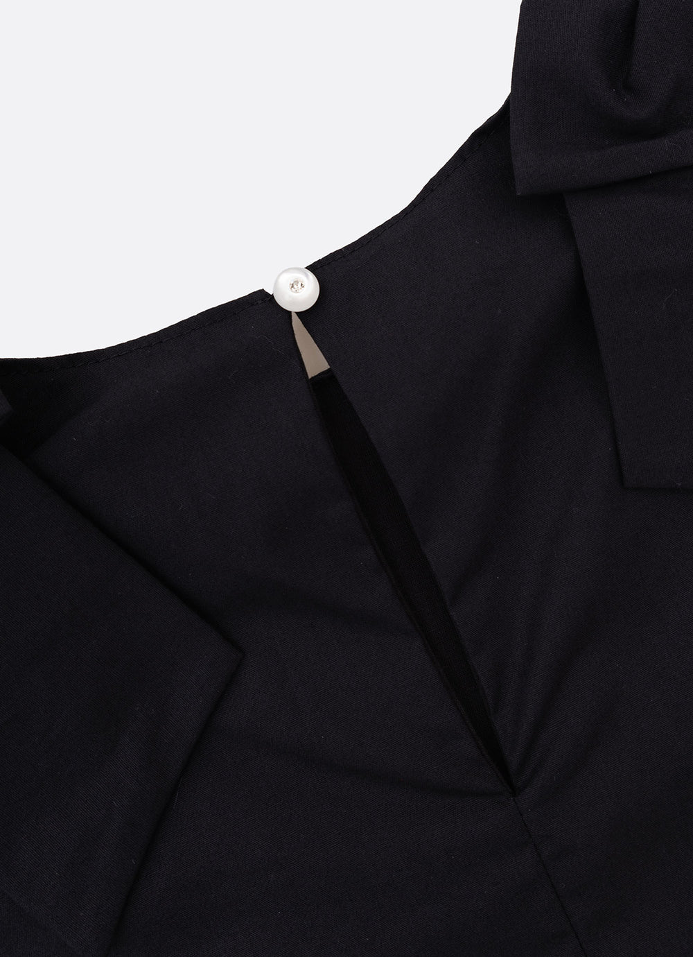 Blusa Tricoline Laços Ombros Bordados