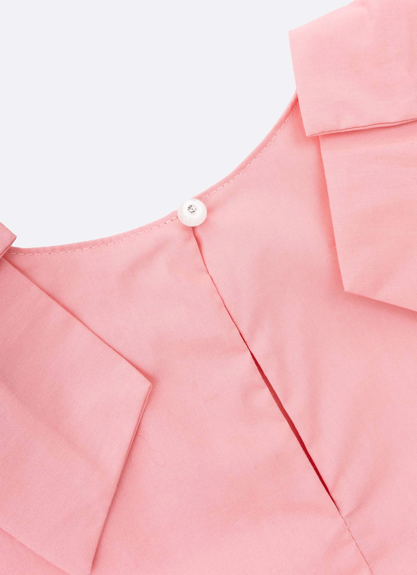 Blusa Tricoline Laços Ombros Bordados