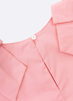 Blusa Tricoline Laços Ombros Bordados