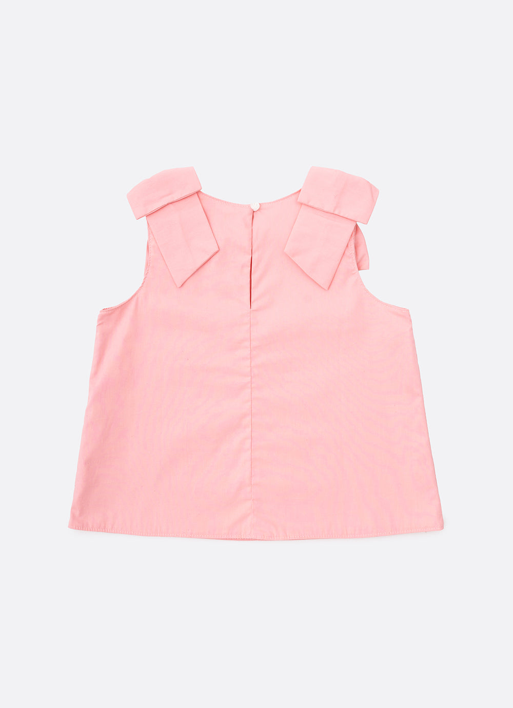 Blusa Tricoline Laços Ombros Bordados