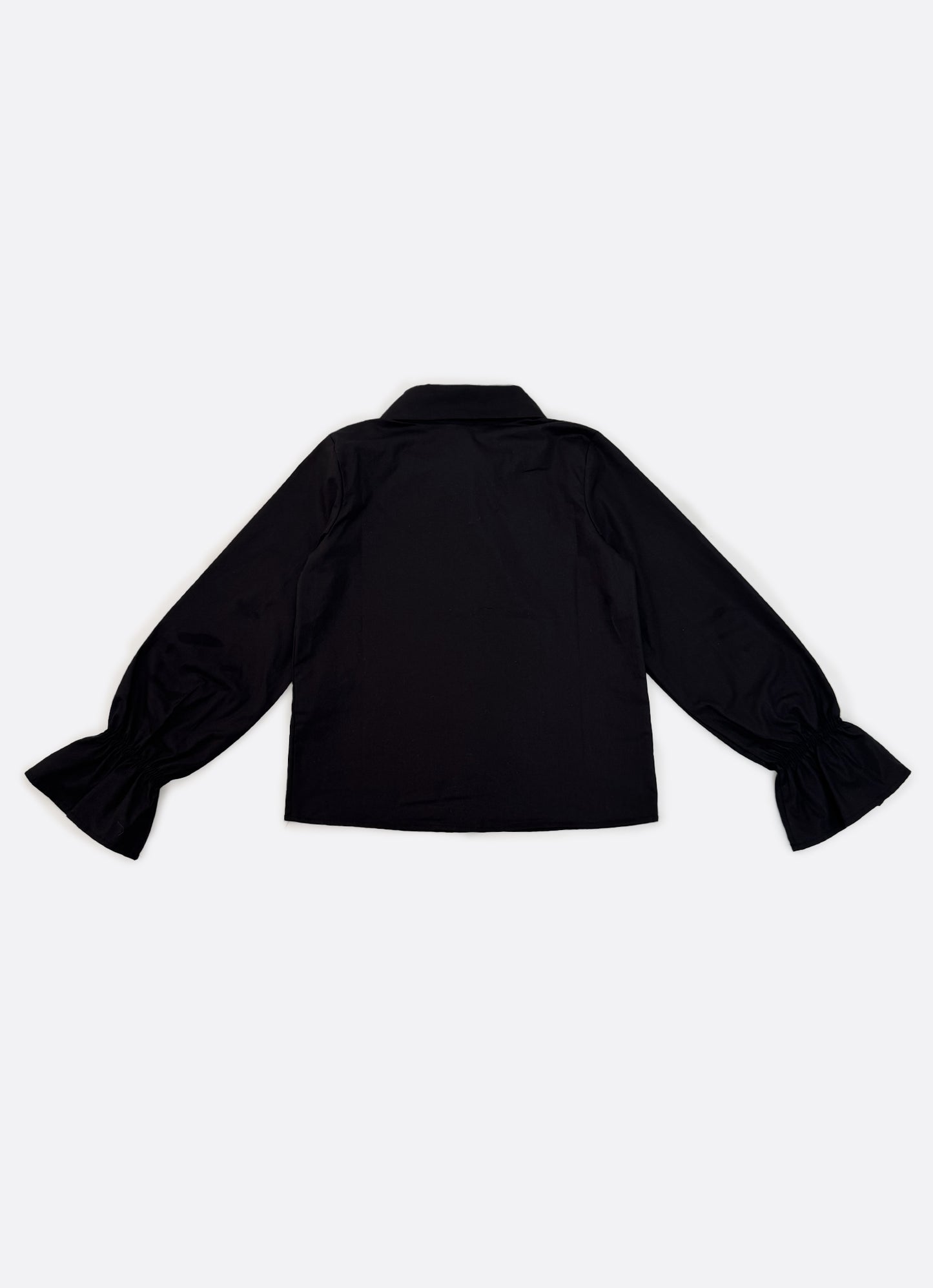 Camisa Tricoline Laços Bordados Veludo