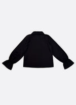 Camisa Tricoline Laços Bordados Veludo