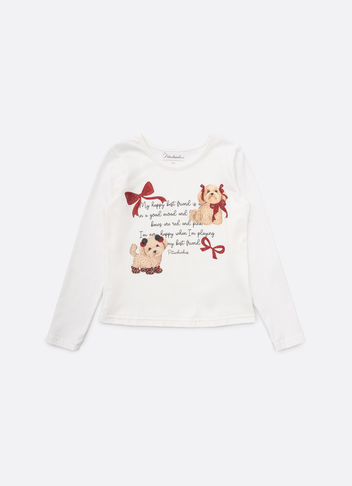 Blusa Cotton Serigrafia Best Friends Cristal