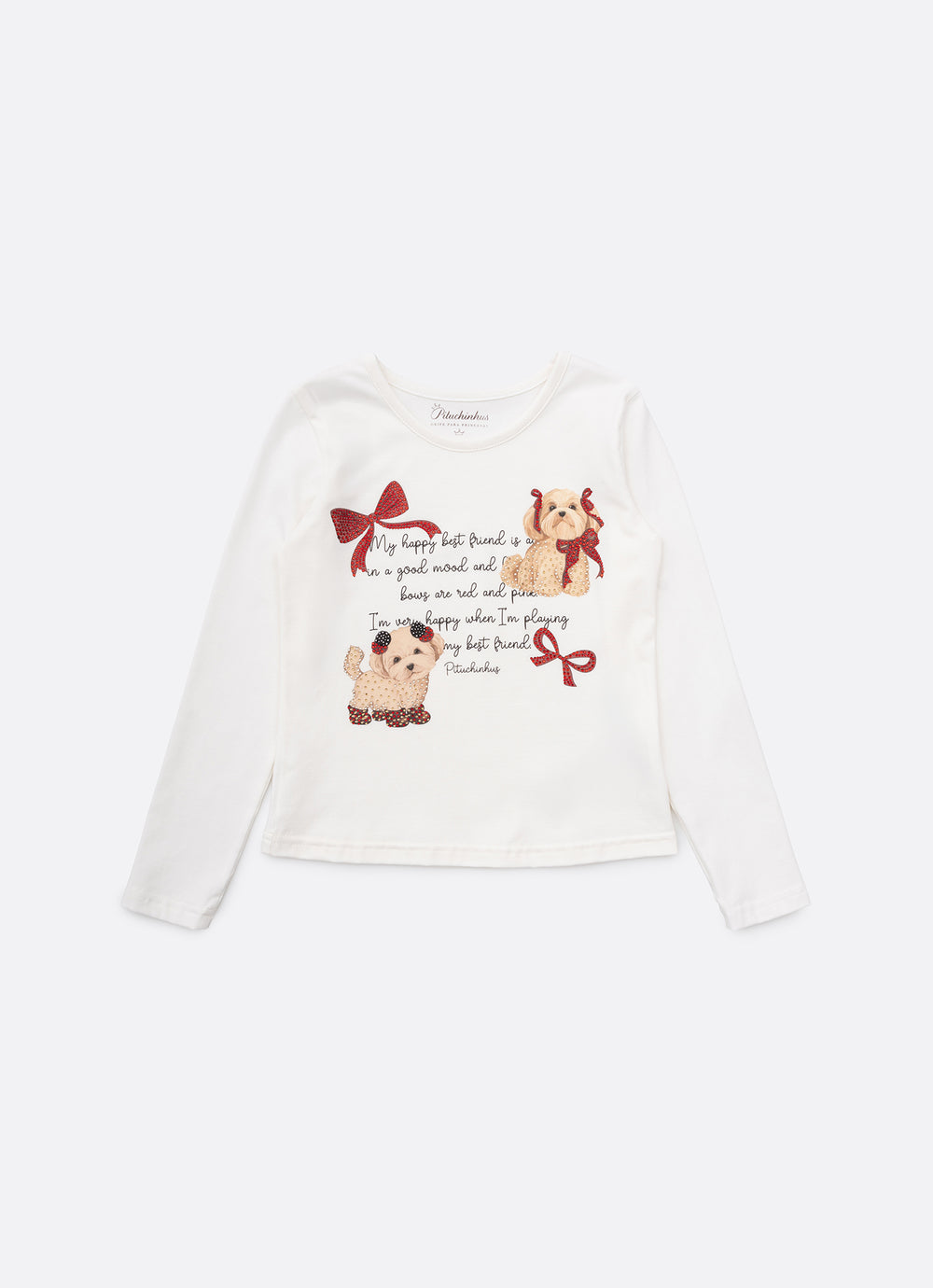 Blusa Cotton Serigrafia Best Friends Cristal