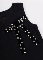 Regata Rib Maxi Laço Veludo Bordados