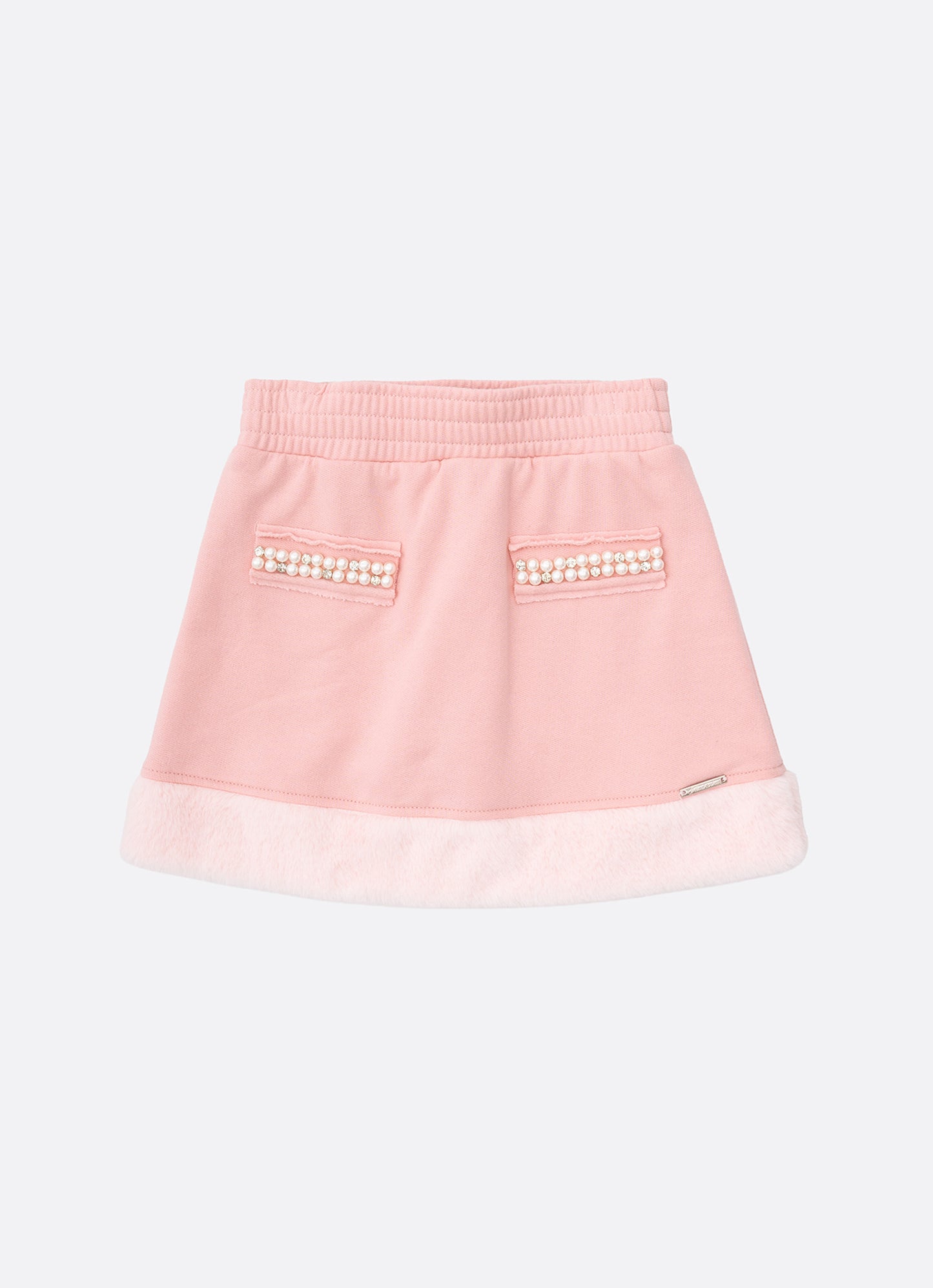 Saia Short Moletom Pele Bordado