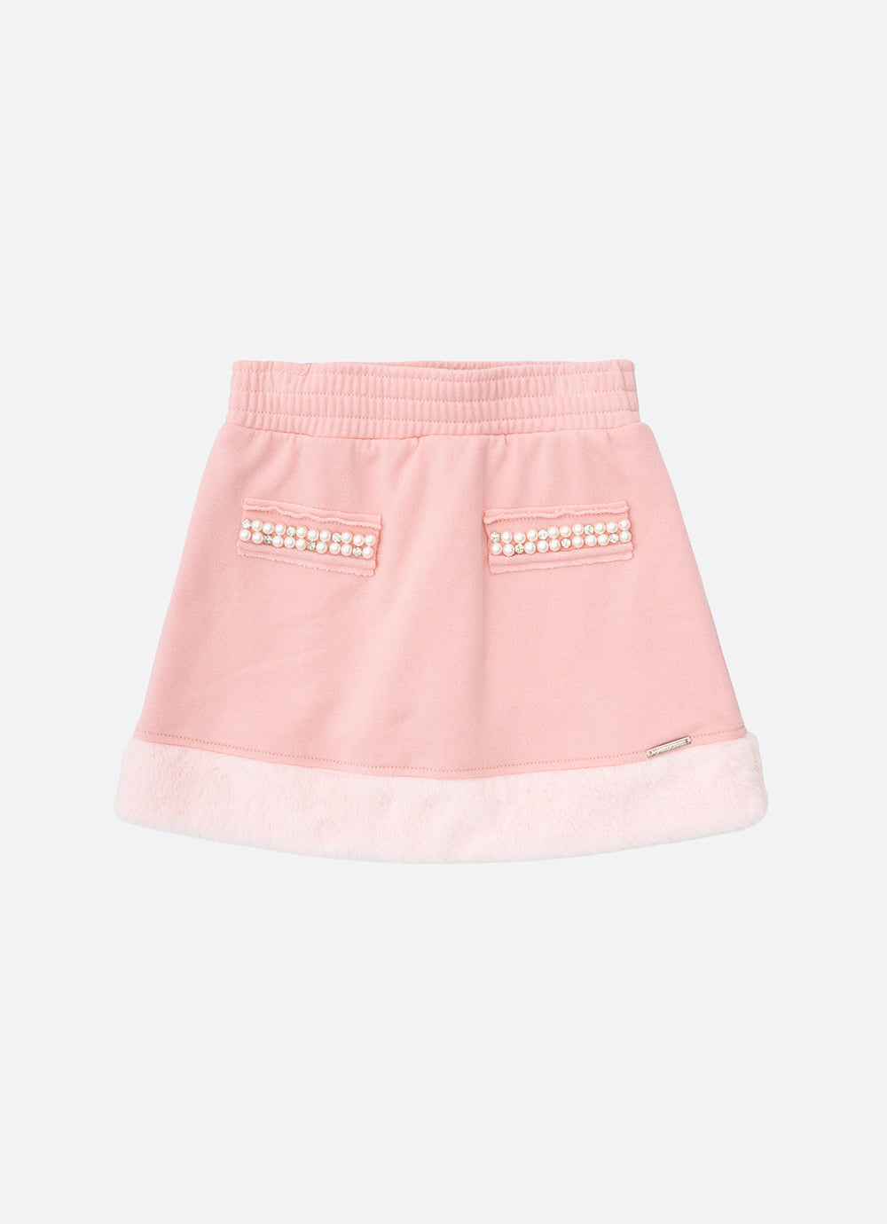 Saia Short Moletom Pele Bordado