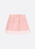 Saia Short Moletom Pele Bordado