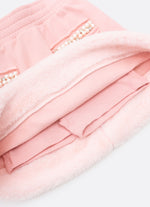 Saia Short Moletom Pele Bordado