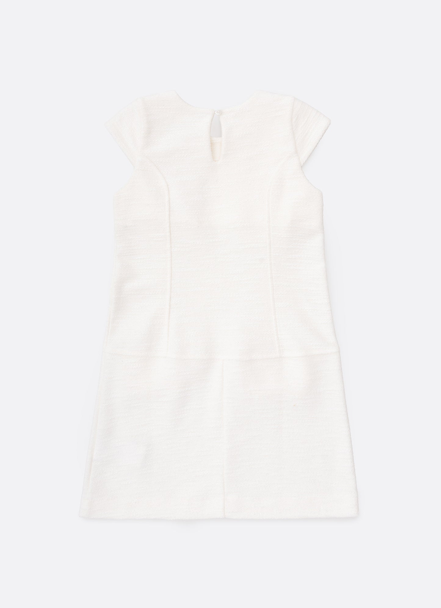 Vestido Boucle Lapelas Bordadas Pérola e Cristal