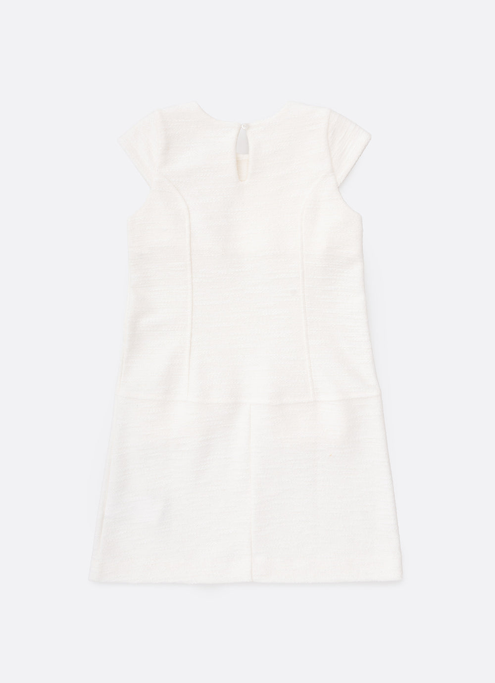 Vestido Boucle Lapelas Bordadas Pérola e Cristal