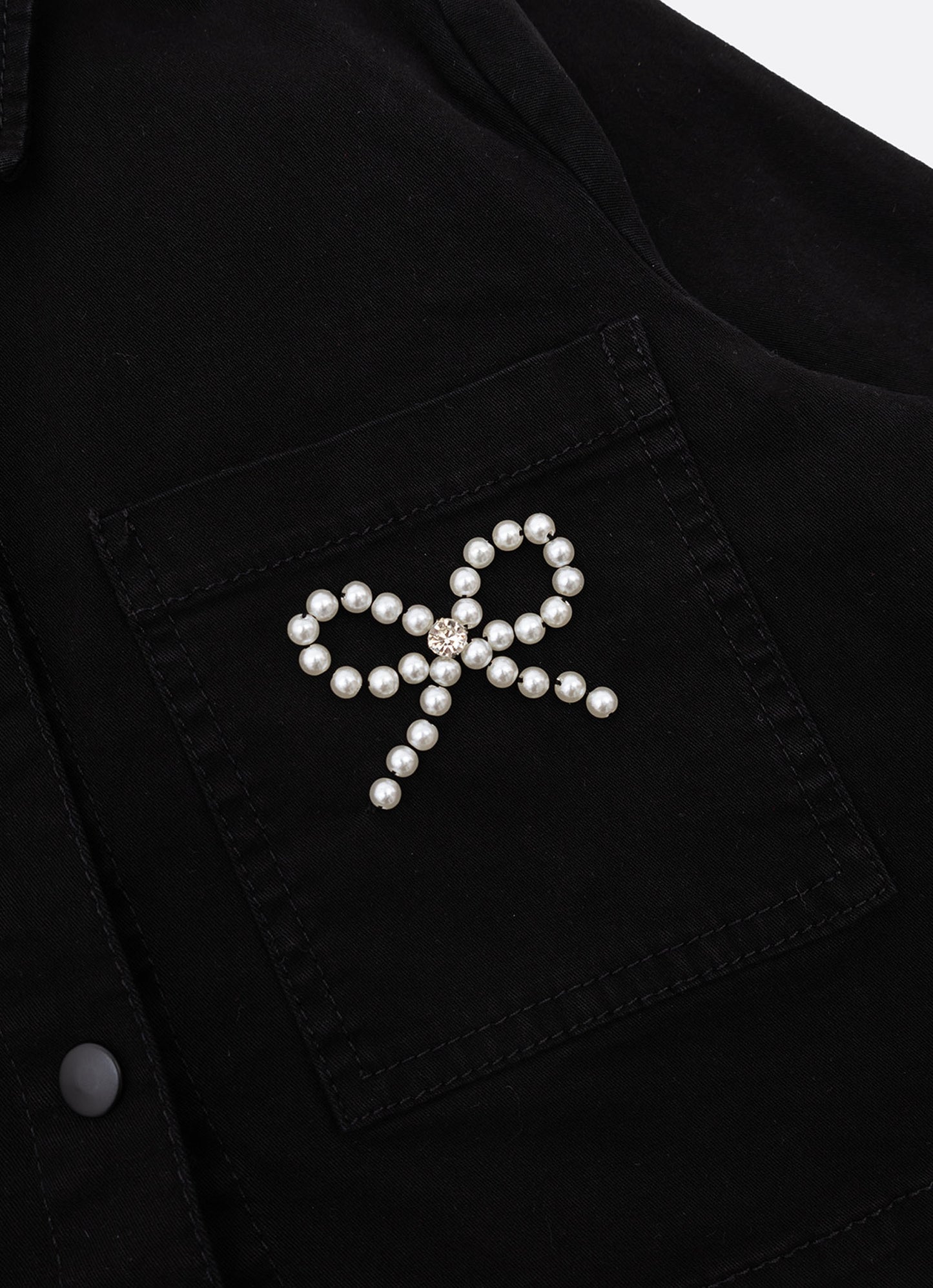 Jaqueta Sarja Babadinho Laços Bordados