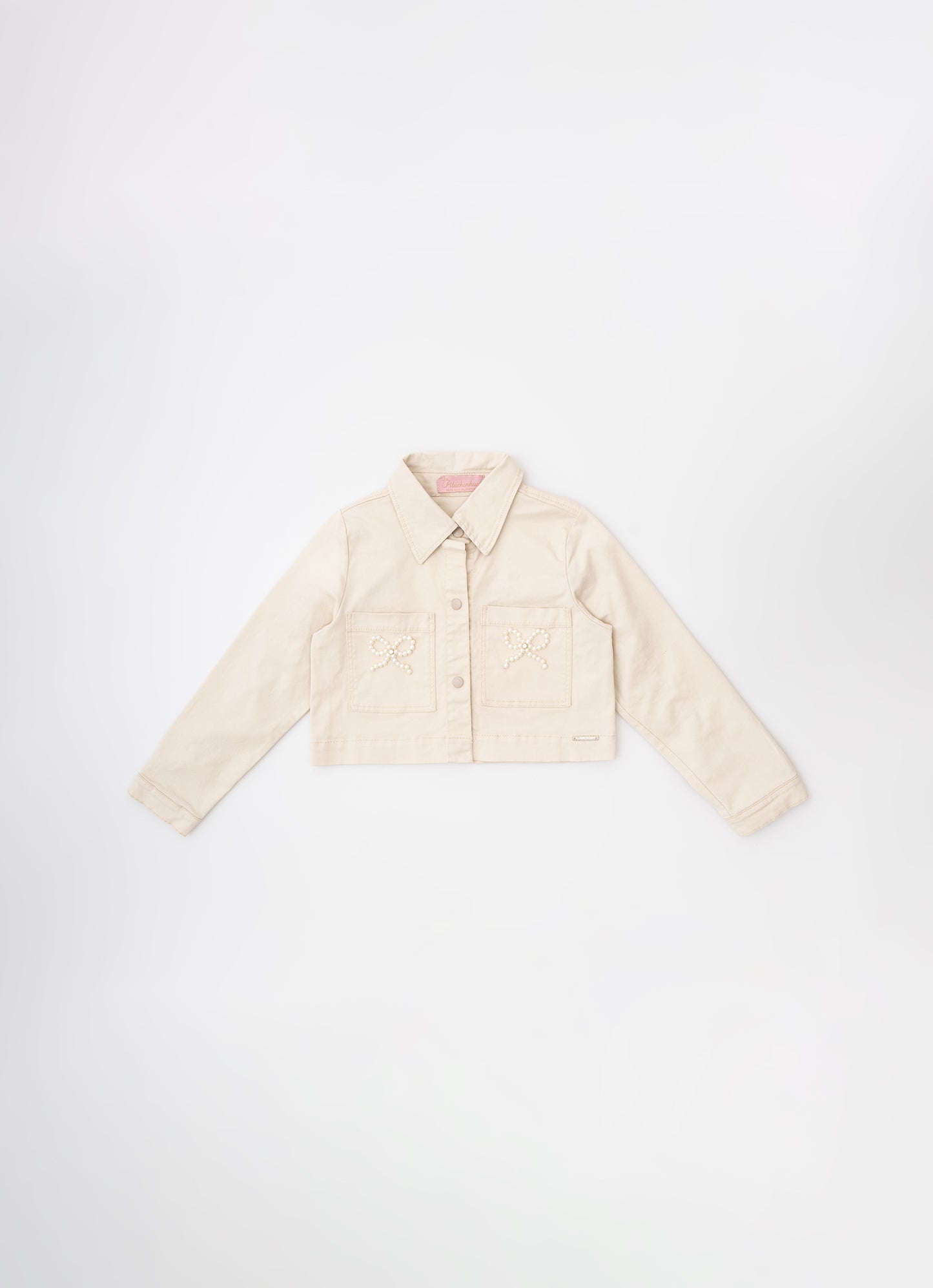 Jaqueta Sarja Babadinho Laços Bordados