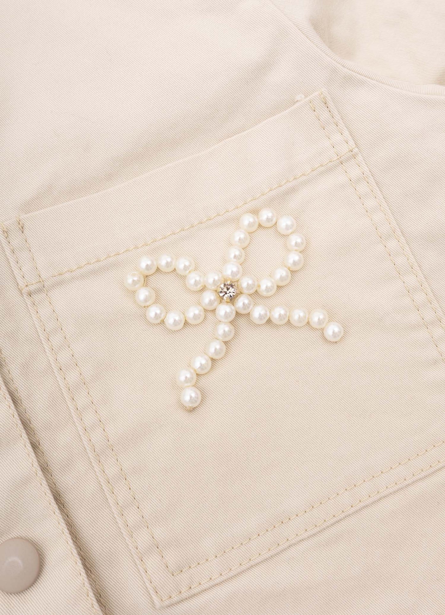 Jaqueta Sarja Babadinho Laços Bordados