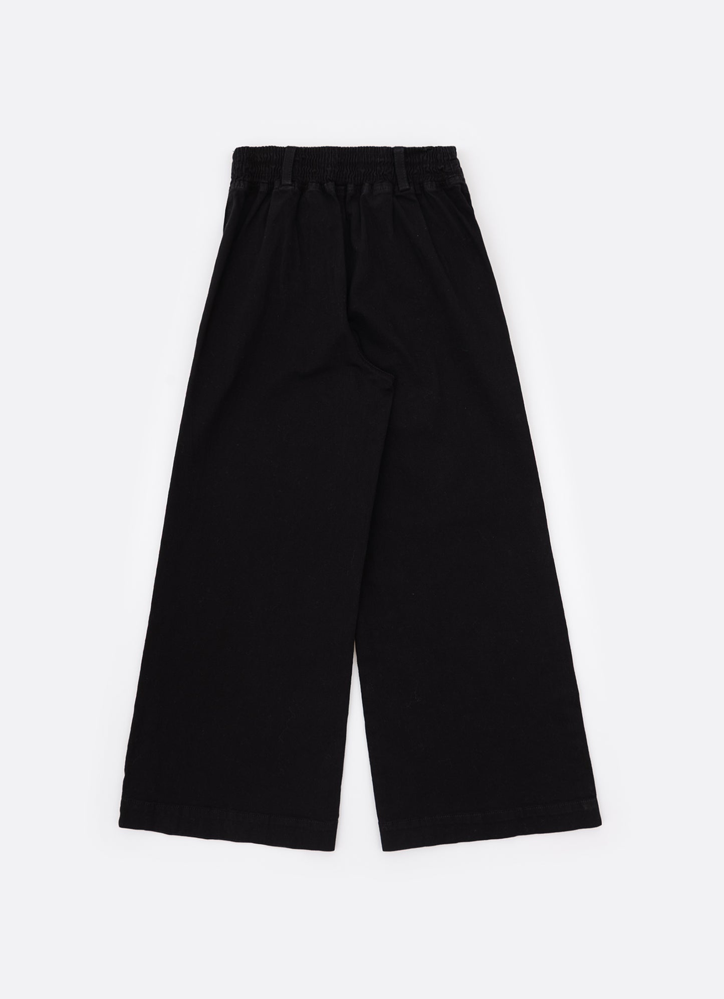 Calça Sarja Reta Laços Bordados