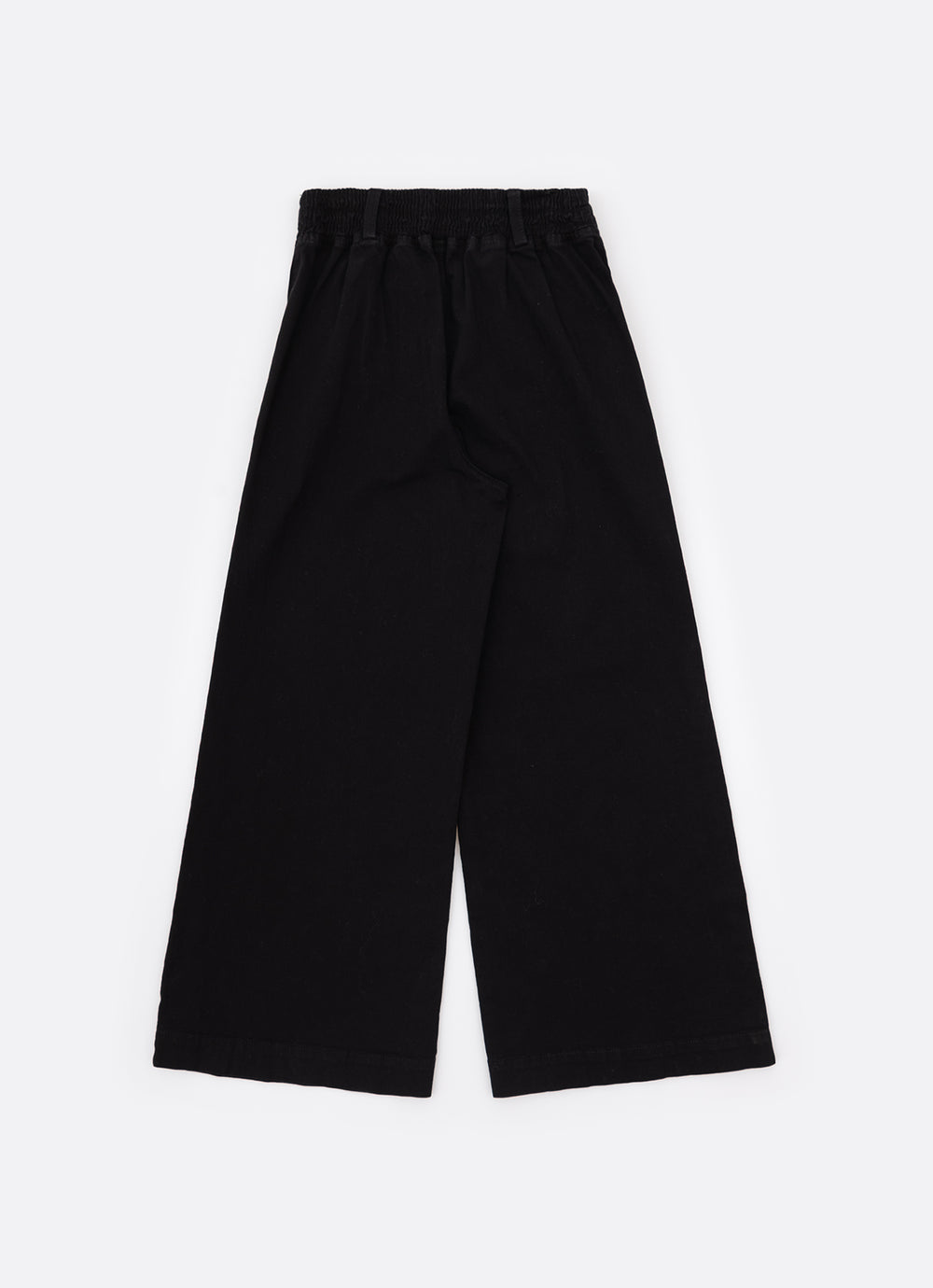 Calça Sarja Reta Laços Bordados