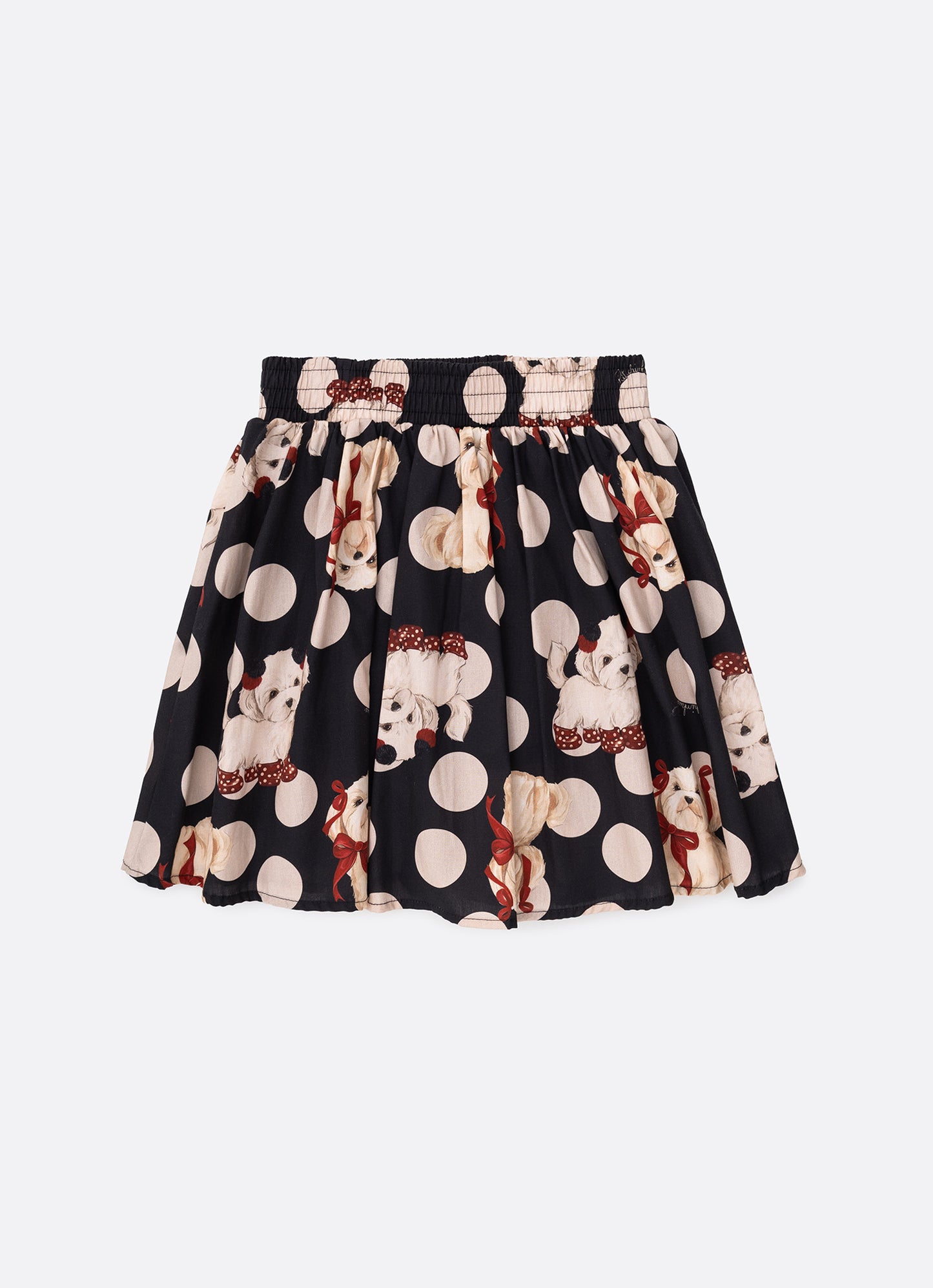 Conjunto Regata Ribana Saia Short Estampado Poá Cachorros