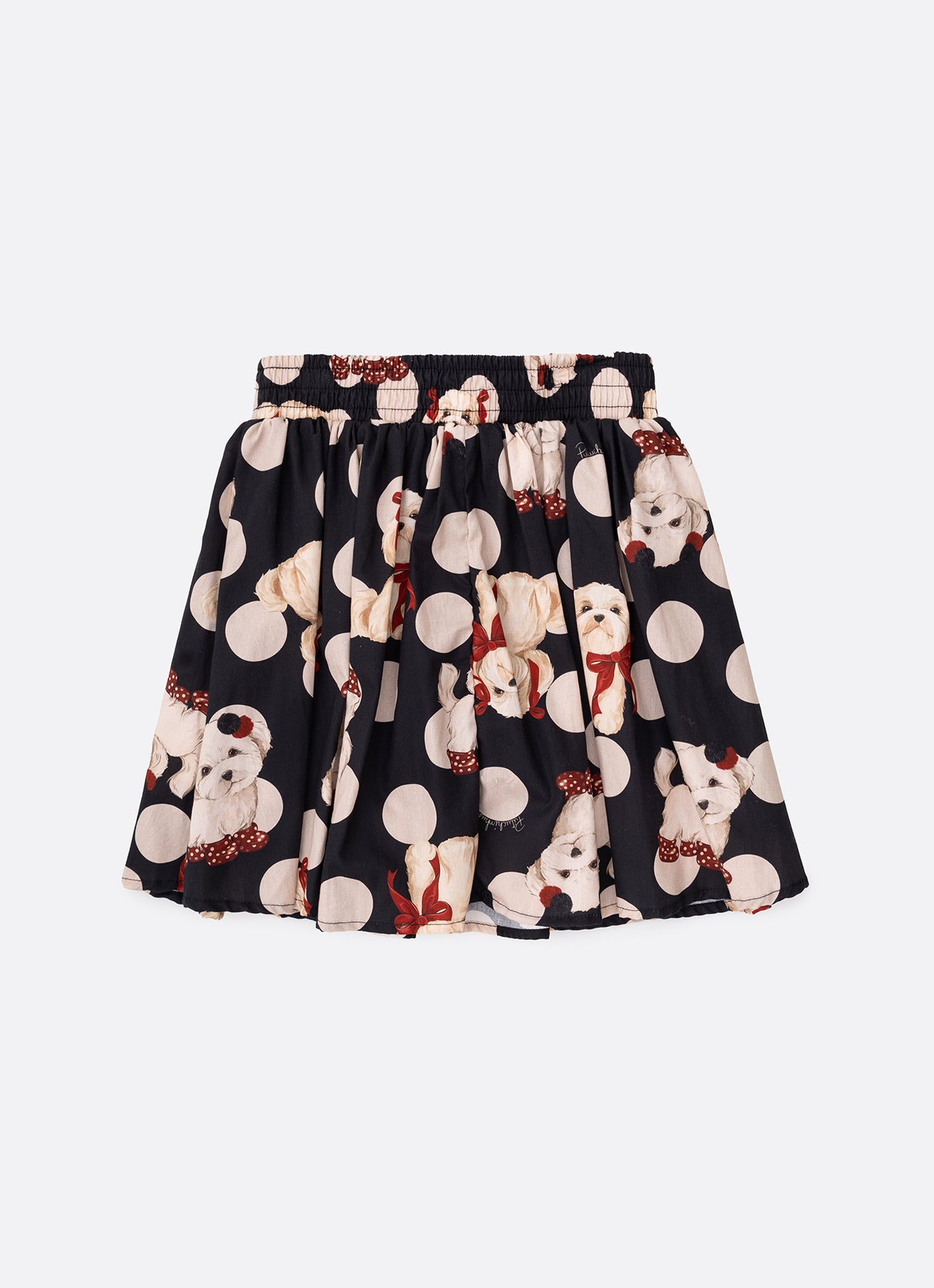 Conjunto Regata Ribana Saia Short Estampado Poá Cachorros