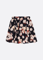 Conjunto Regata Ribana Saia Short Estampado Poá Cachorros