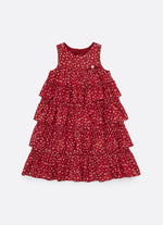 Vestido Algodão Mini Floral Babados